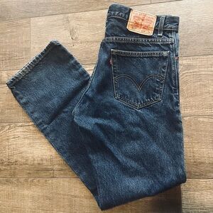 Levi's 517 Red Tab Men's Dark Blue Bootcut Jeans- Made in Mexico Y2K